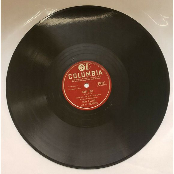 78 rpm Tony Pastor Baby Talk/There's a Yes, Yes In your eyes Columbia (R154) - Picture 2 of 4